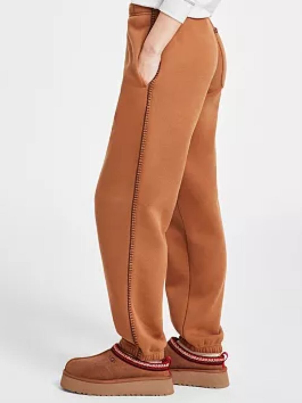 UGG Women's Chestnut Brown Jogger Sweatpants Side Stitching Plus Size 3X NWT‎